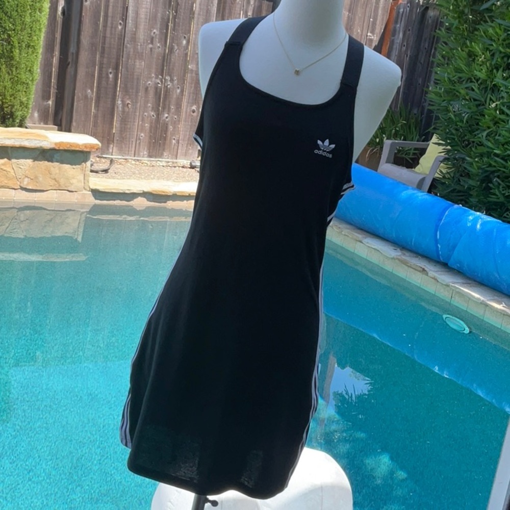 Adidas Black Tennis dress with White Trefoil Logo